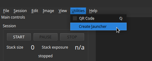 Menu entry for launcher creation