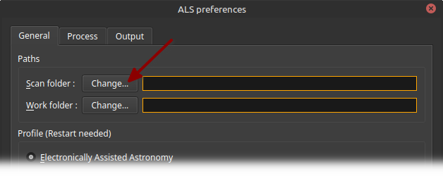 Preferences Paths section